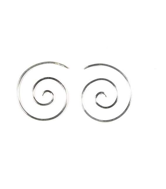 Boucles d’oreilles Argent Spirale 25mm. Prix Paire