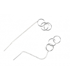 Boucles d'oreilles Chaîne Argent Karma Prix Paire