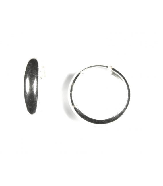 Créoles Demi-Rondes 18 X 3mm Prix Paire