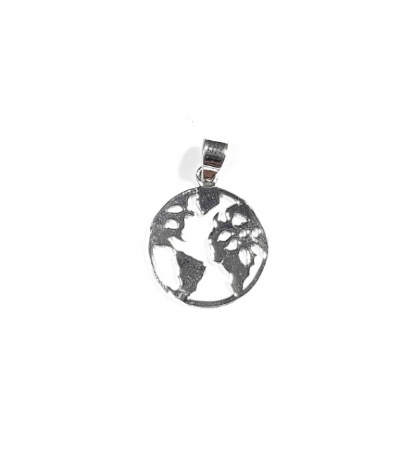 Pendentif Argent Monde 16mm