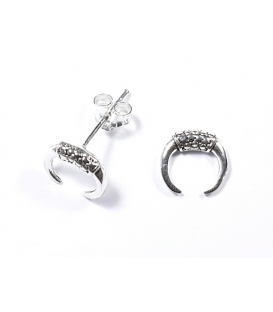 Boucles d'oreilles Argent Lune Inversée Prix Paire