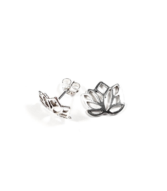 Boucles Doreilles Fleur Lotus Boucles Doreilles En Argent