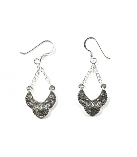 Boucles d'oreilles Argent Filigrane. Prix Paire