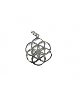 Colgante Plata Mandala Semilla Vida 21mm