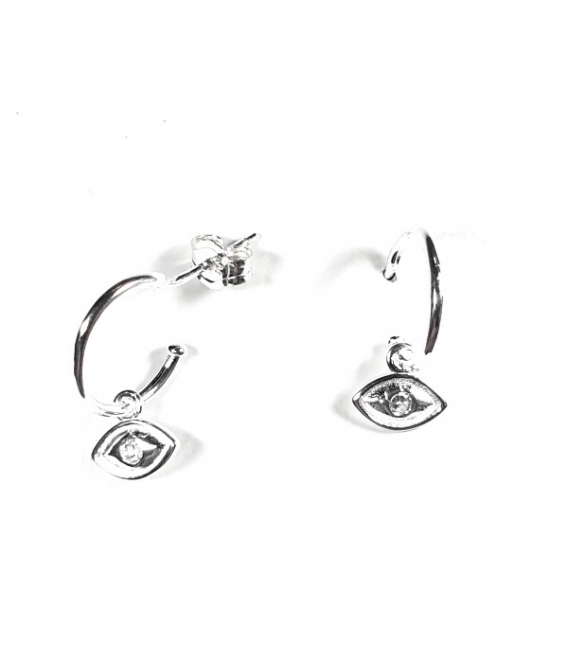 Boucles d'oreilles Oeil Zirconium