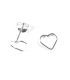 Boucles d'oreilles Argent Coeur. Prix Paire