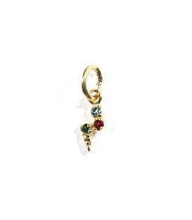 Pendentif Foudre Couleurs Recouverte