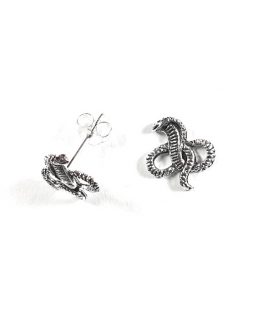 Boucles d'oreilles Argent Serpent Prix Paire