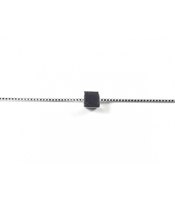 Bracelet Argent Cube 15,5+3cm