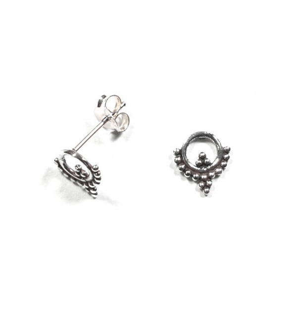 Boucles d'oreilles Argent Cercle Boules Prix Paire