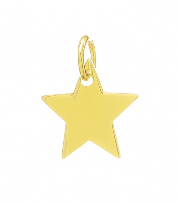 Colgante Plata Estrella 1,00cm Bañado