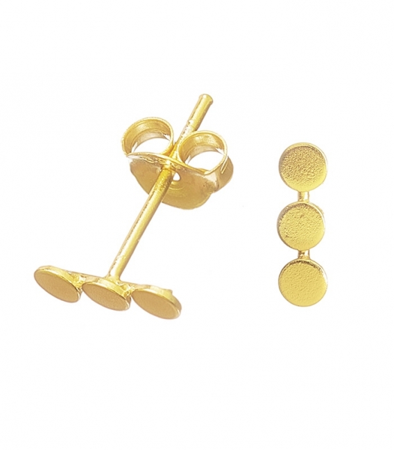 Boucles d'oreilles Trois Cercles Recoubert