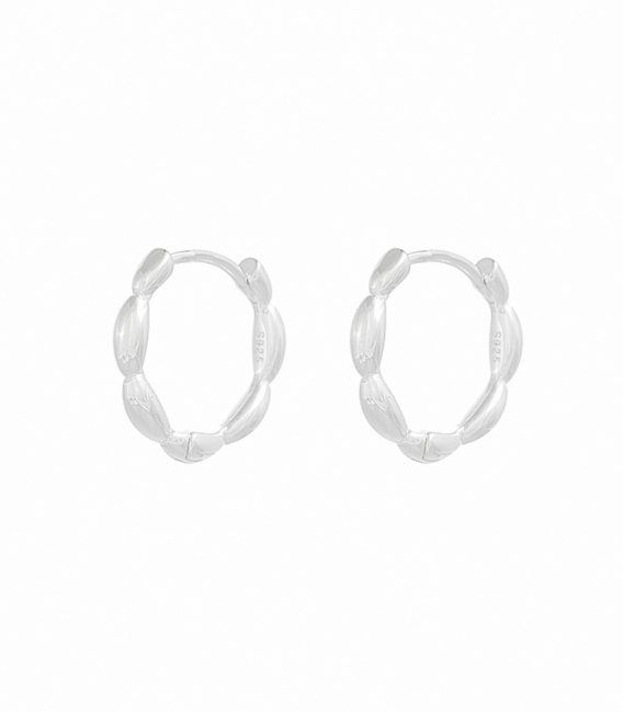 Aro Plata Irregular 14mm Precio Par