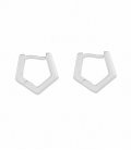 Créoles Argent Pentagone 11mm Prix Paire