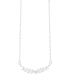 Collier Argent Feuille Zirconiums 40+3cm