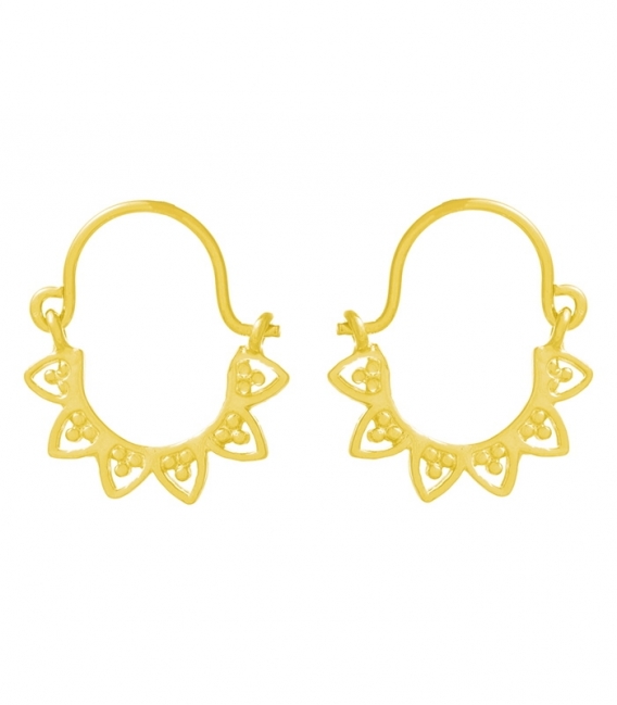 Boucles d'oreilles Argent Filigranes Recouverte. Prix Paire