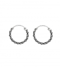 Boucles D'oreilles Créoles Argent Tressées 14mm Prix paire