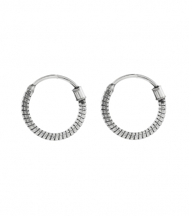 Créoles Argent Tressées 12mm Prix paire