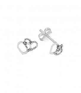 Boucles d'oreilles Argent Coeurs. Prix Paire