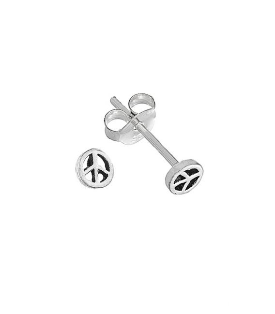 Boucles d'oreilles Argent Symbole Paix Prix Paire