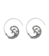 Boucles d'oreilles Argent Spirale 21mm. Prix Paire