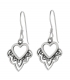 Boucles d'oreilles Argent Filigrane Coeur. Prix Paire