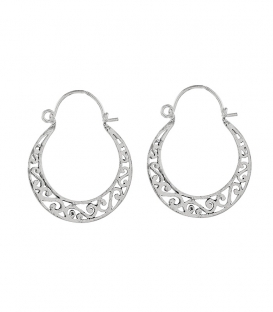 Boucles d'oreilles Argent Filigrane 30mm. Prix Paire