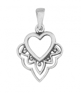 Pendentif Argent Filigrane Coeur 16mm