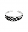 Bague Argent Pied Midi Bali