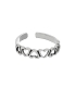 Anillo Plata Pie Midi Corazones