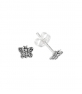 Boucles d'oreilles Argent Papillon 4.6mm Prix Paire