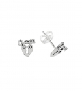 Boucles d'oreilles Argent Clef et Verrou 7mm Prix Paire