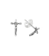 Boucles d'oreilles Argent Croix Christ 7.9mm Prix Paire