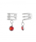 Cartilago Plata Circonitas Roja Precio par