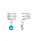 Cartilage Argent Zirconium Bleu Prix Paire