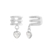 Cartilage Argent Coeur Zirconium Blanche Prix Paire