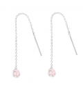 Boucles d'oreilles Argent Chaîne Zirconium Rose 4.5mm prix paire