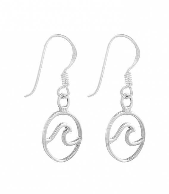 Boucles d'oreilles Argent Vague 1,10cm prix paire