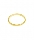 Anillo Plata Alianza 3mm Bañado en Oro