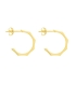 Boucles d'oreilles Demi-cercle Hexagonal Recouvert d'or 18k