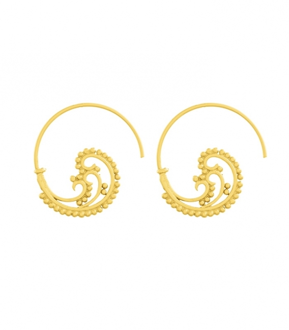 Boucles d'oreilles Spirale 2,10cm Recouvert d'or