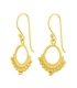 Boucles d'oreilles Argent Cercle Filigrane Recouvert d'or