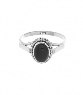 Anillo Plata Onix 1,00cm