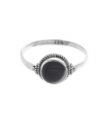 Anillo Plata Onix 9mm