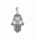 Pendentif Argent Main Fatima avec Étoile de David 24mm