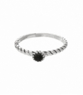 Bague Argent Onyx 4mm