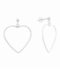 Boucles d'oreille Argent Coeur 2,70cm