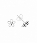 Boucles d'oreilles Argent Fleur de 6.3mm. Prix Paire