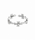 Anillo Plata Pie Midi Cruces