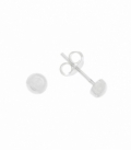 Boucles d'Oreilles Argent Demi Boule 4mm. Prix paire